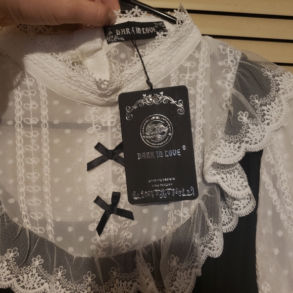 Dark in Love Gothic Doll Dress - Picture 3 of 3